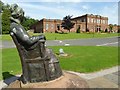 Statue of Elizabeth Crichton and Easterbrook Hall