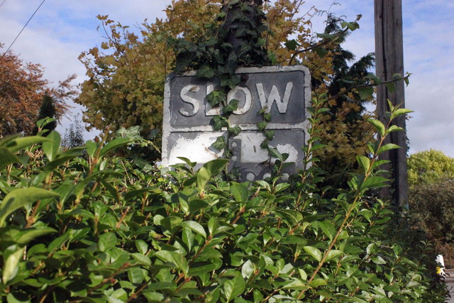 Old Road Sign on Station Road, Neston