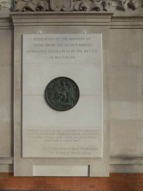 Plaque in Memory of those who died in Battle of Waterloo