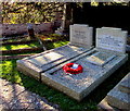 Two white graves in the village churchyard, Michaelston-le-Pit