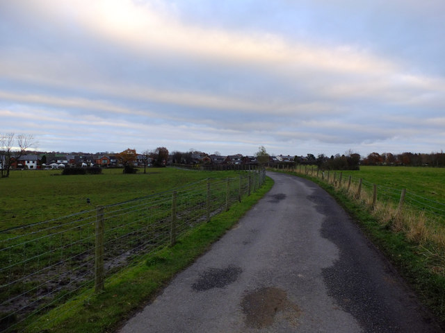 Path between Broadridings Farm and Miles Lane