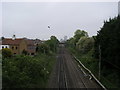 Looking along the track towards Rugby