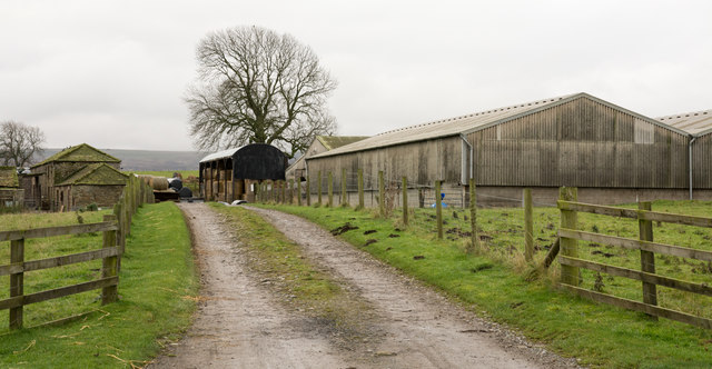 Farm buildings at Lily Hill