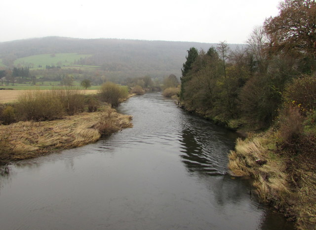 Downstream along the River Usk, Newbridge On Usk