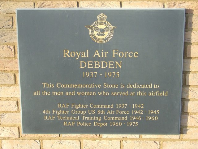 Memorial Plaque To R.A.F. Debden