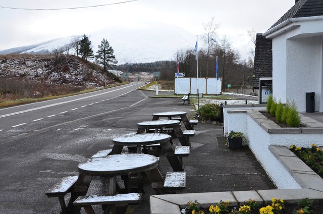 Forecourt at Bridge of Orchy Hotel