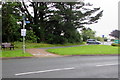 Bench and cycle path near New Hedges, Pembrokeshire