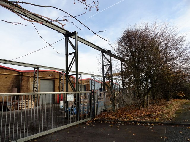 Crane gantry at Harelaw Industrial Estate