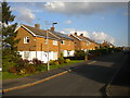 Houses at the west end of Hayes Road, Keyworth