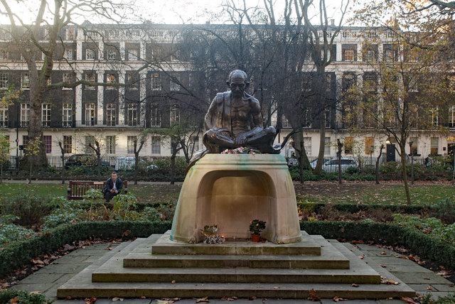 Mahatma Gandhi's statue, Tavistock Square Gardens