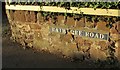 Damaged road name sign, Rathmore Road, Torquay