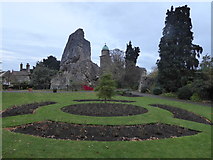 SO7192 : Part of Castle Gardens, Bridgnorth by Jeremy Bolwell