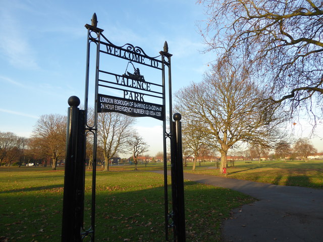 An entrance to Valence Park