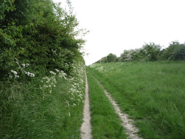Heading south east on an old Roman Road (byway)