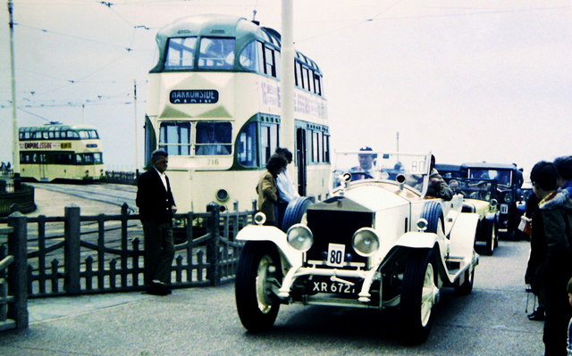 Cars & Trams, Blackpool, Lancashire 1971