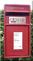 Close up, Elizabeth II postbox on Moulton Road, Newmarket