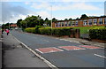 Speed bumps near school gates, Alway, Newport