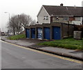 Five lockup garages and a telecoms cabinet, Trevethin