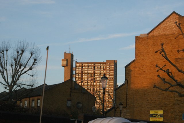 View of Trellick Tower from Acklam Road