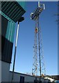 SX9265 : Working on the lighting tower, Plainmoor by Derek Harper