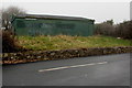 Dark green building near Woodside Road Allotments, Trevethin