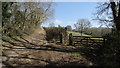 View ENE along Cadbury Camp Lane West from above Middletown, Tickenham