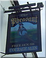 Sign for the Pheasant public house, Withybrook