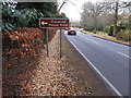 The A281 looking east beside Cisswood House Hotel