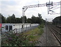 Lineside cabins near Wilmslow railway station