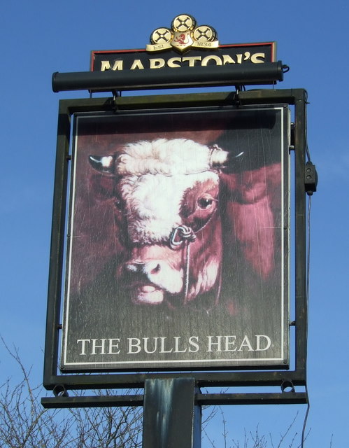 Sign for the Bulls Head public house,... © JThomas cc-by-sa/2.0 ...