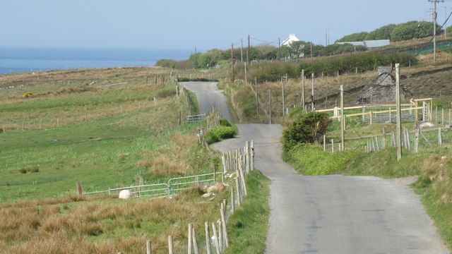Clare Island - The road west from the harbour
