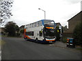 Bus at the north end of Grovelands, Kidlington (2)