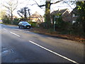 Footpath junction on Shipley Road at the southern end of Southwater