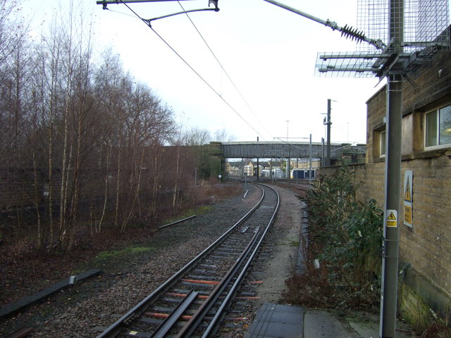 Railway heading west from Skipton Railway Station