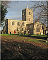 TL4245 : Fowlmere: St Mary's Church in winter by John Sutton
