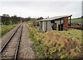 View from a Skipton-Rylstone excursion train - Dilapidated shed on site of former siding