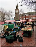 SP5075 : The clock tower and market place, Rugby by Neil Theasby