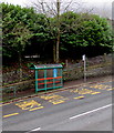 High Street bus stop and shelter near Crosskeys railway station