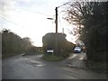 Chaldon Common Road at the junction of Roffes Lane