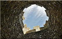 TQ7468 : Rochester Castle: The south east turret by Michael Garlick