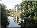 TL4921 : Canal reflections, Bishops Stortford by Peter S