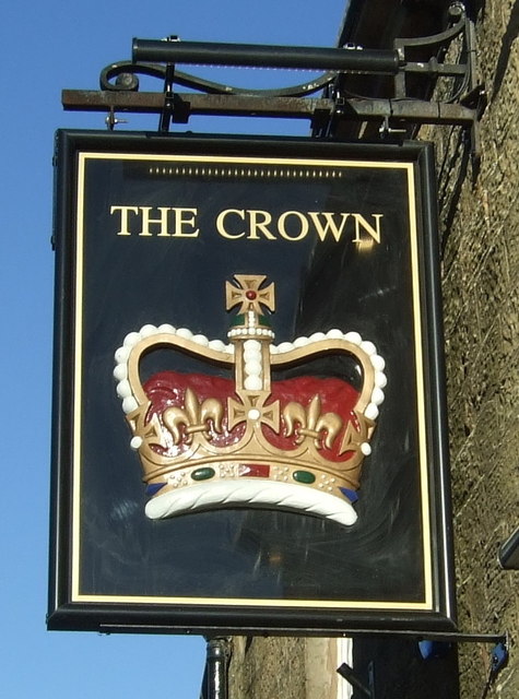 Sign for the Crown Inn public house, Accrington