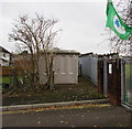 Electricity substation at the entrance to Trinant Primary School, Pentwyn