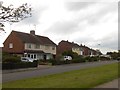 Houses set back from Station Road, Pershore