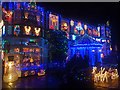 House decorated with Christmas lights, Newport