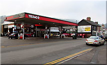 ST2489 : Texaco filling station and Spar shop, Commercial Street, Risca by Jaggery