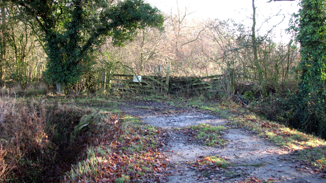 Blocked entrance into Sexton Wood
