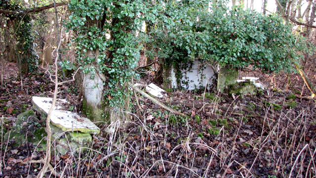 Remains of a toilet block