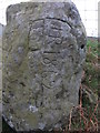 Inscribed rock in field wall, Gerlan