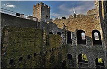 TQ7468 : Rochester Castle: The North Turret: Joist holes for the third floor can be seen by Michael Garlick
